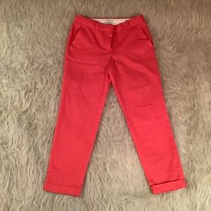 J CREW Coral Cafe Capri Wool Pants